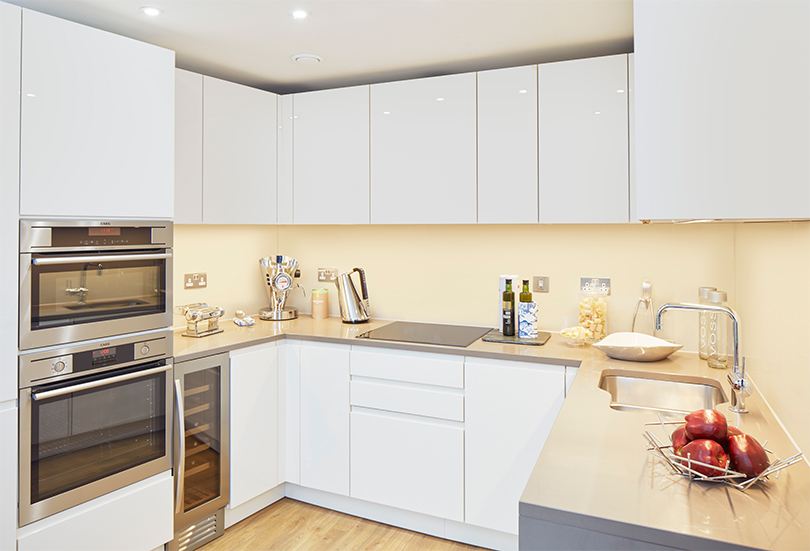 Apartment in a residential building under construction in London.