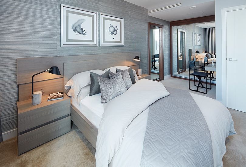 Apartment in a residential building under construction in London.