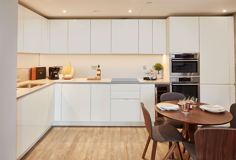 Apartment in a residential building under construction in London.