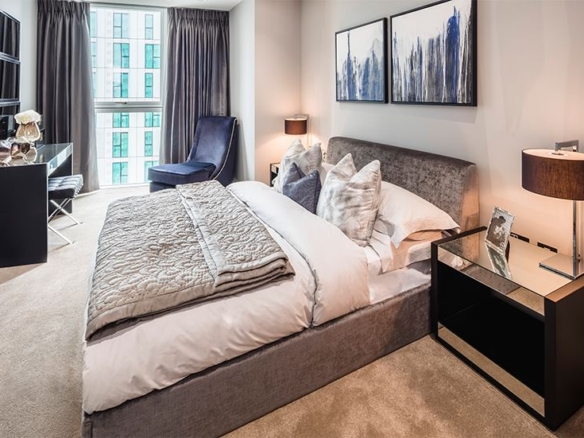 Apartment in a residential building under construction in London.