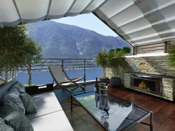 Exclusive 171 m2 two-level apartment with fabulous view overlooking famous Kotor Bay