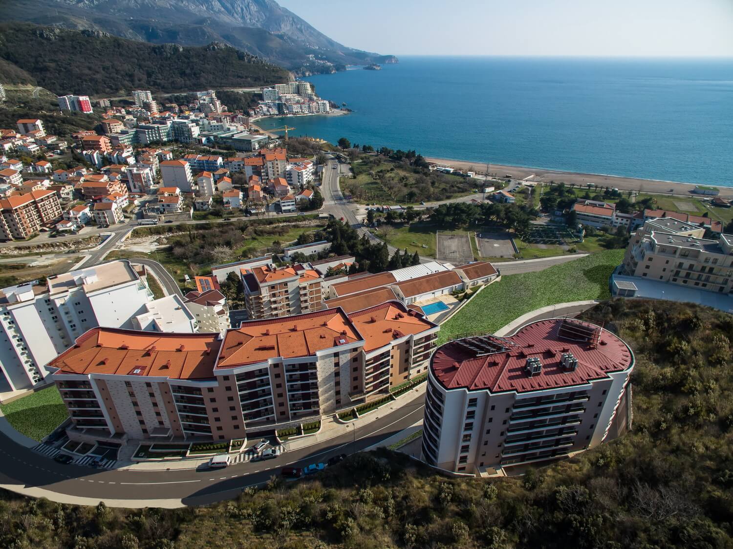 Apartments in the resort village of Becici