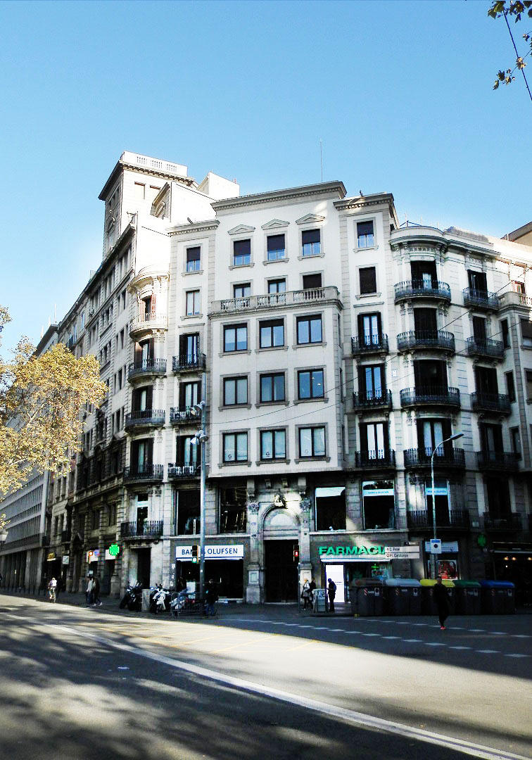 The building is in the center of Barcelona.
