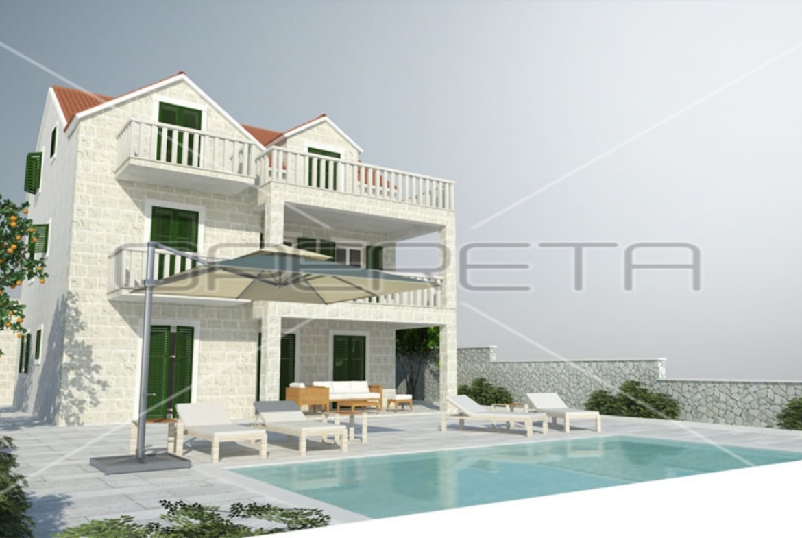 New villa, Splitska, Brač, 300 m2
