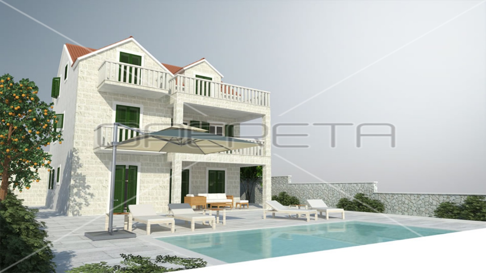 3-1-5 New villa, Splitska, Brač, 300 m2