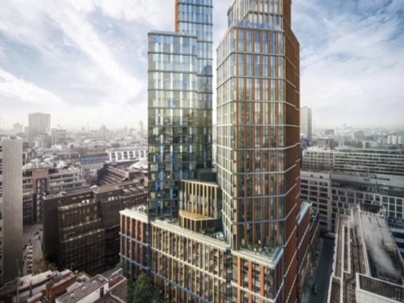 Apartments, in a house under construction, in the center of London.