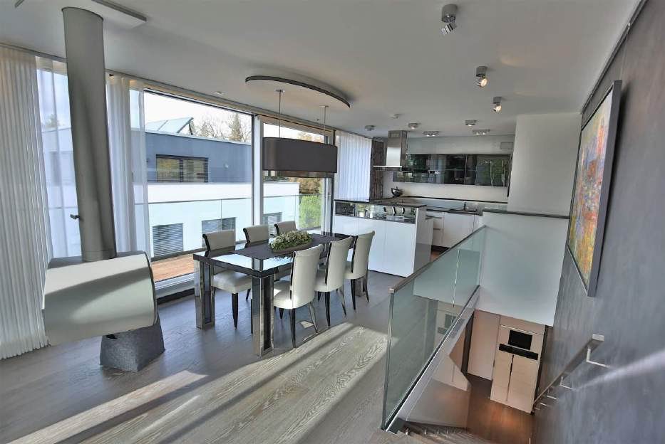 Luxurious duplex penthouse with a roof terrace in Munich.