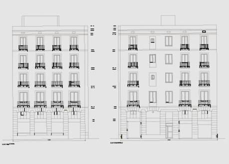 Apartment building in Barcelona.