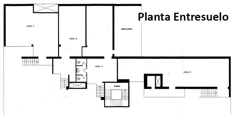 Complex of commercial premises in the center of Barcelona.