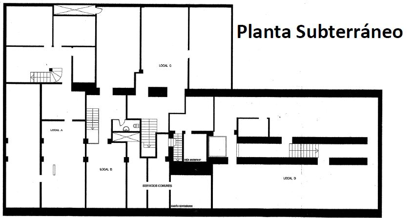 Complex of commercial premises in the center of Barcelona.