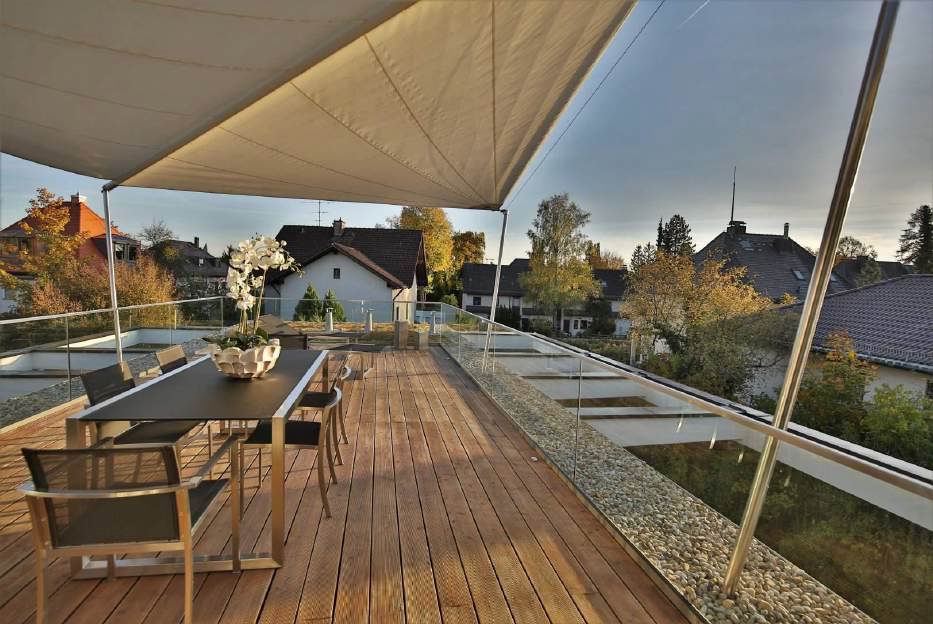 Luxurious duplex penthouse with a roof terrace in Munich.