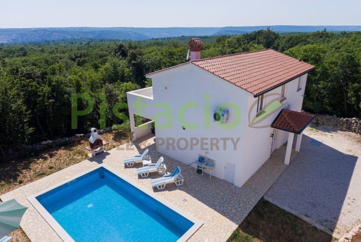 Newly built house with pool and sea view, Istria, Labin, Vlakovo.