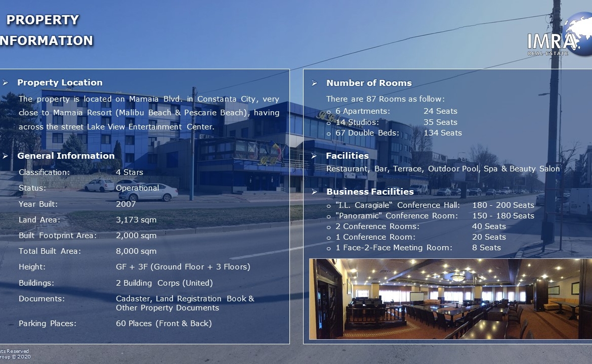 4 Stars Hotel For Sale – Constanta (Black Sea Coast)