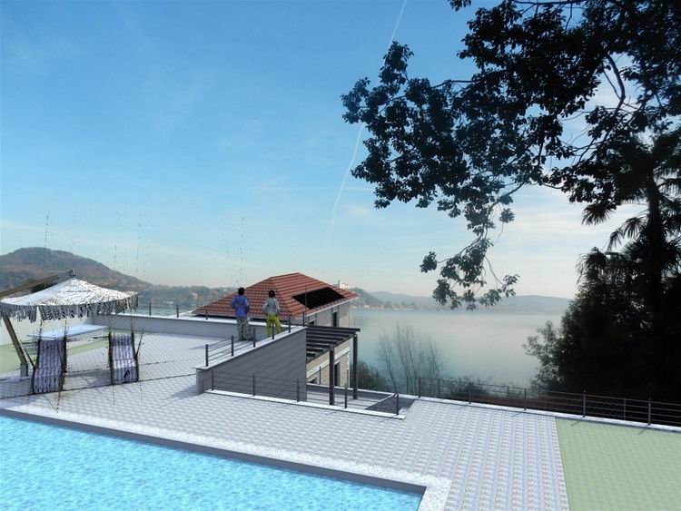 Villa under reconstruction, on the lake, in Meina.
