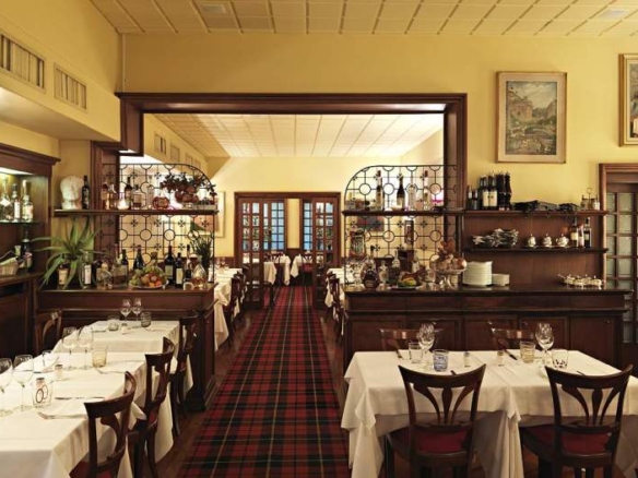 Restaurant, on Naviglio Grande channel, in the center of Milan.