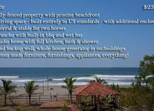 Nicaraguan Beachfront Estate – Pacific Coast – Salinas Grandes, Leon, Nicaragua