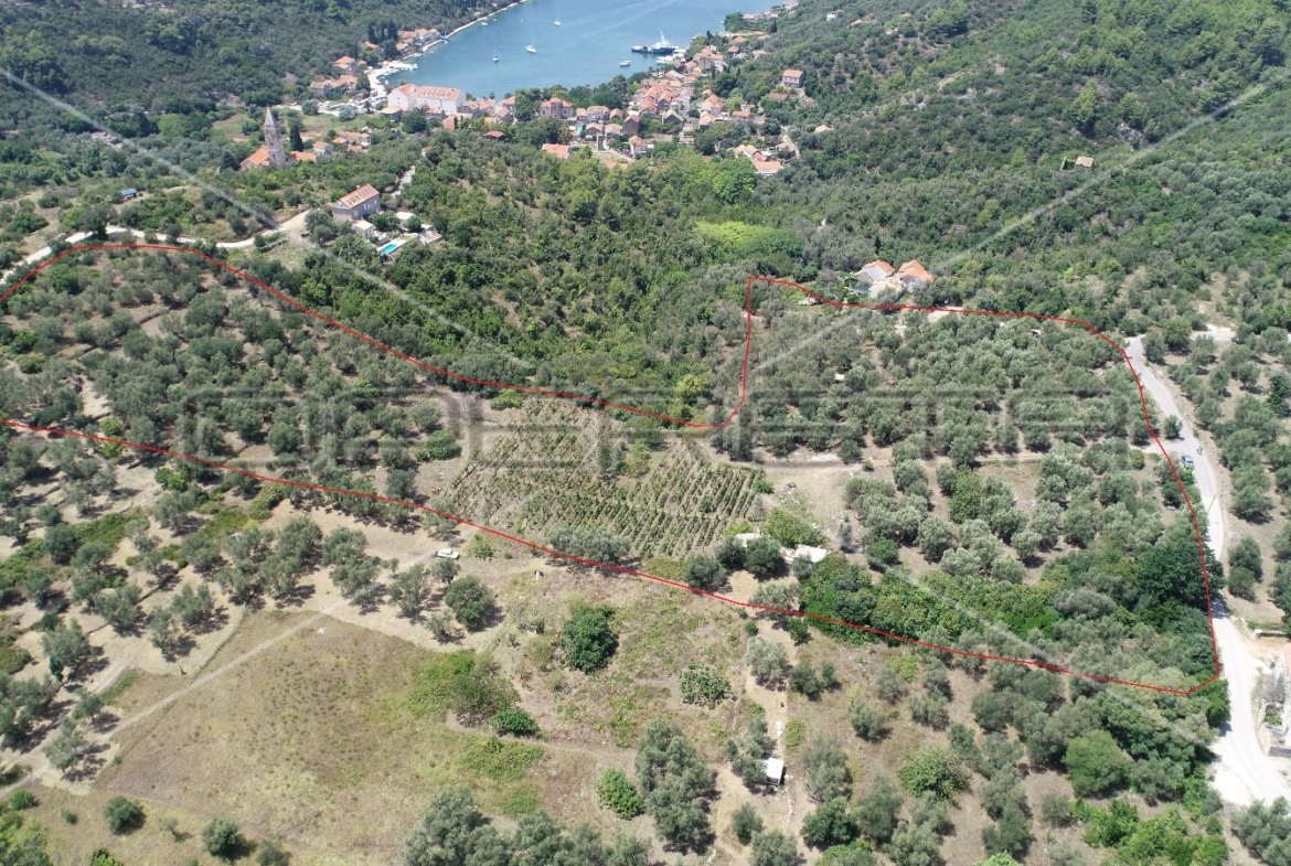 Object 100 m2 and agricultural land 23.260 m2 in Sipanska Luka, Dubrovnik, Croatia