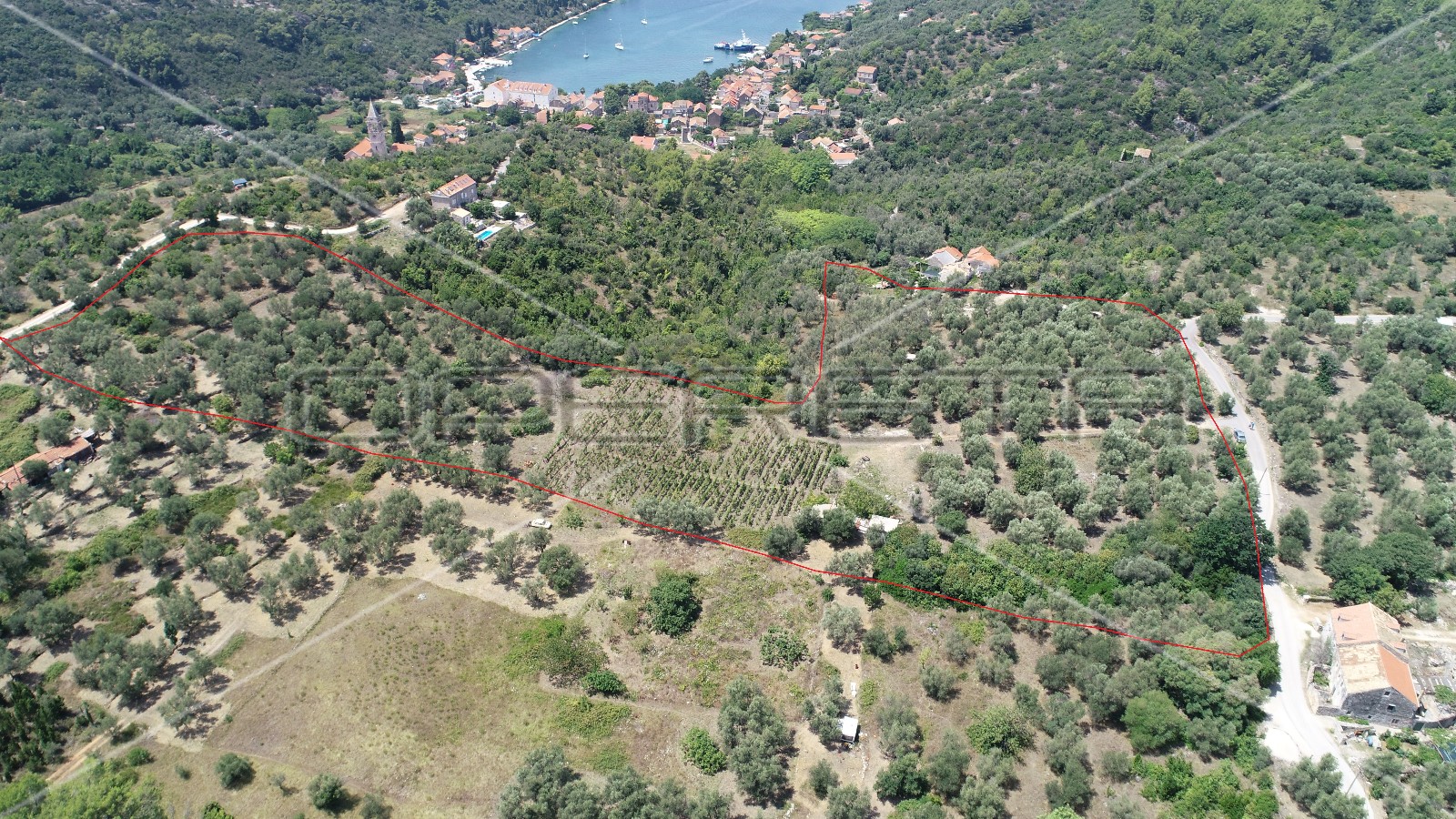 Object 100 m2 and agricultural land 23.260 m2 in Sipanska Luka, Dubrovnik, Croatia