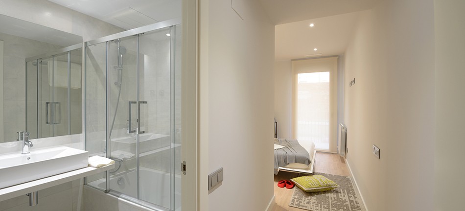 Apartment in a new house in the center of Barcelona.