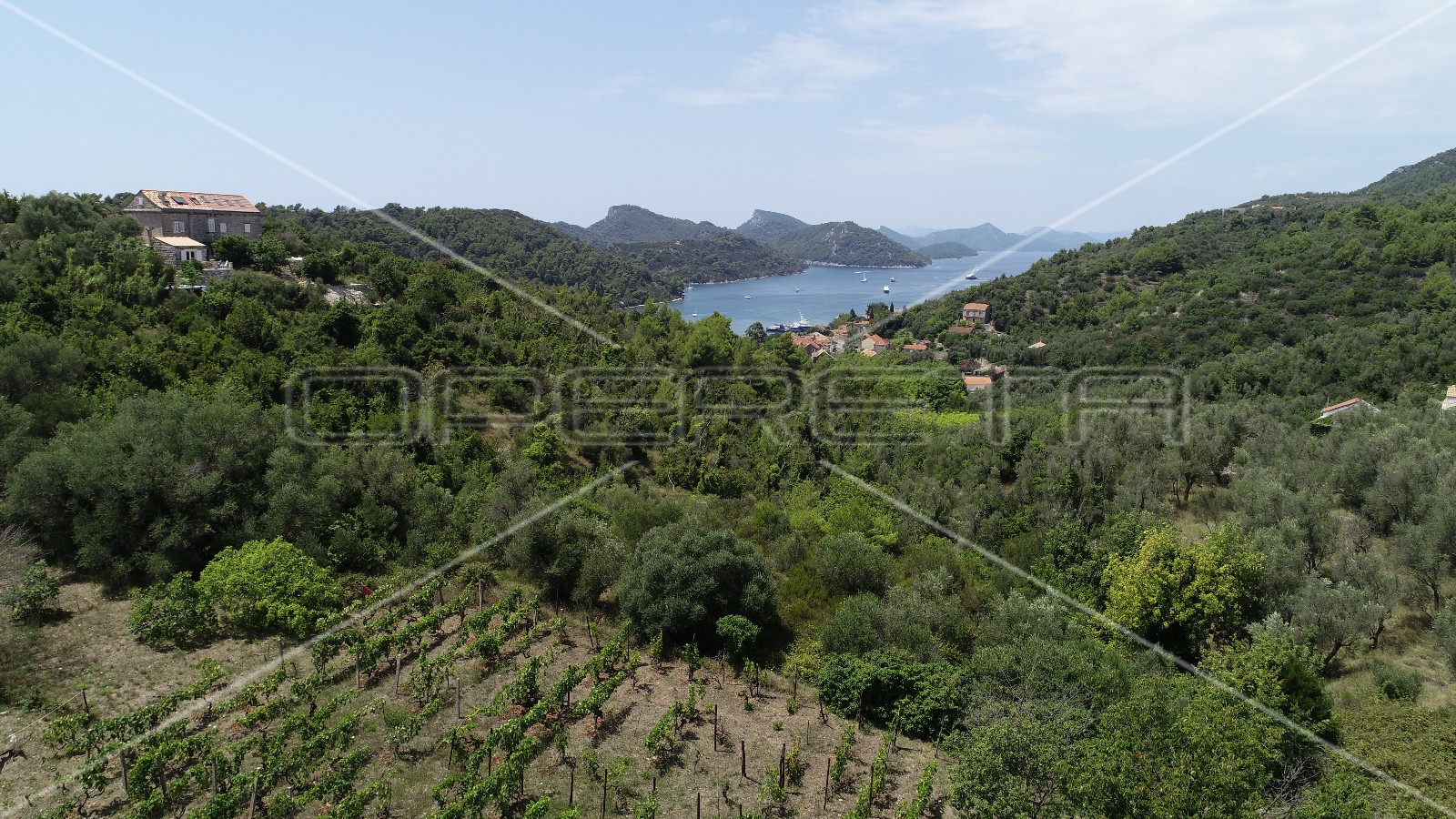 Object 100 m2 and agricultural land 23.260 m2 in Sipanska Luka, Dubrovnik, Croatia